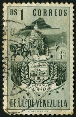 Venezuela (Estados Unidos) - 1951 - Brasao dos Estados - Merida - 1Bs