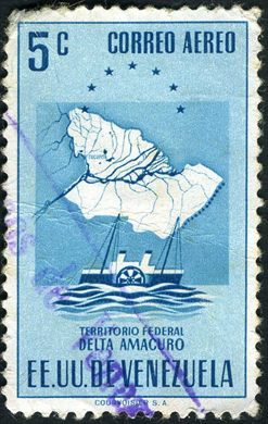 Venezuela (Estados Unidos) - 1951 - Brasao dos Estados - Aereo - Delta Amacuro - 5C