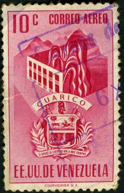 Venezuela (Estados Unidos) - 1951 - Brasao dos Estados - Aereo - Guarico - 10C