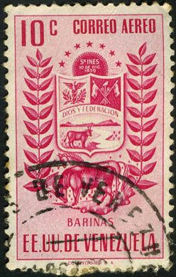 Venezuela (Estados Unidos) - 1951 - Brasao dos Estados - Aereo - Barinas - 10C