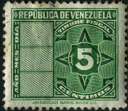 Venezuela (Fiscal) - Sem Data - Timbre Fiscal - 5C