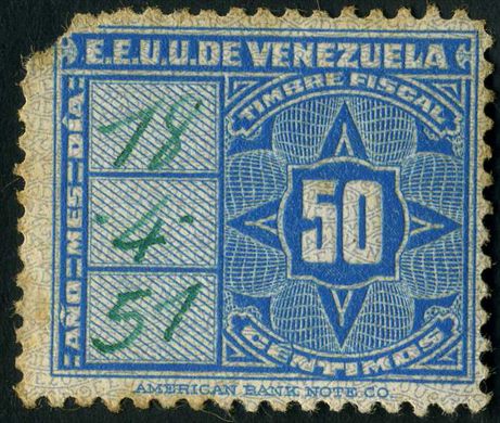 Venezuela (Fiscal) - Sem Data - Timbre Fiscal - 50C