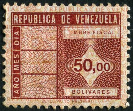 Venezuela (Fiscal) - Sem Data - Timbre Fiscal - 50Bs
