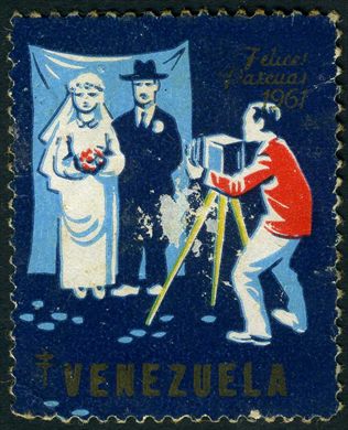 Venezuela (Vinhetas) - 1961 - Vineta Antituberculosis Felices Pascuas Fotografo de Casamento - Sem Valor