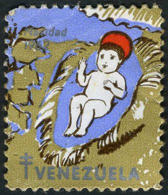 Venezuela (Vinhetas) - 1962 - Vineta Antituberculosis Navidad Menino Jesus - Sem Valor
