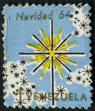 Venezuela (Vinhetas) - 1964 - Vineta Antituberculosis Navidad Estrela de Belem - Sem Valor