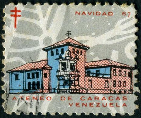 Venezuela (Vinhetas) - 1967 - Vineta Antituberculosis Navidad Ateneo de Caracas - Sem Valor