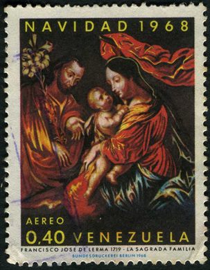 Venezuela (Vinhetas) - 1968 - Vineta Antituberculosis Navidad Lanterna de Rua - Sem Valor