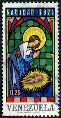 Venezuela (Vinhetas) - 1971 - Vineta Antituberculosis Navidad Joropo Casal a Dancar - Sem Valor