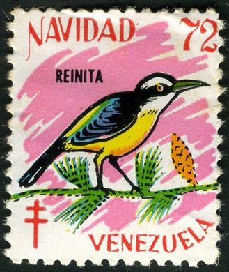 Venezuela (Vinhetas) - 1972 - Vineta Antituberculosis Navidad Yaguasa - Sem Valor