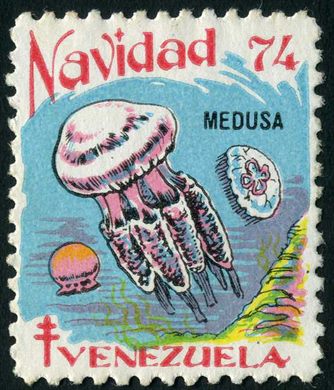 Venezuela (Vinhetas) - 1974 - Vineta Antituberculosis Medusa - Sem Valor