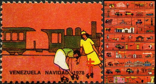 Venezuela (Vinhetas) - 1978 - Vineta Antituberculosis Caracas Antigua Comboio - Sem Valor