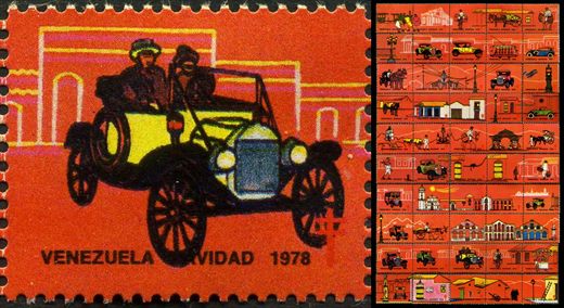 Venezuela (Vinhetas) - 1978 - Vineta Antituberculosis Caracas Antigua Cavaleiro - Sem Valor