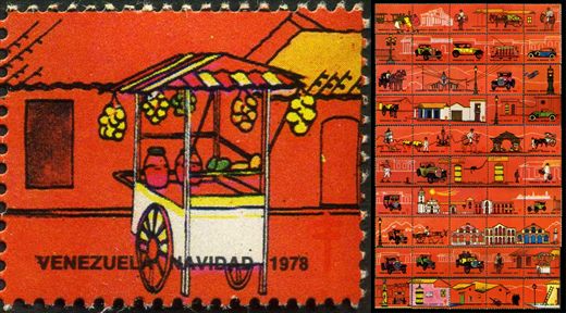Venezuela (Vinhetas) - 1978 - Vineta Antituberculosis Caracas Antigua Camiao Verde - Sem Valor