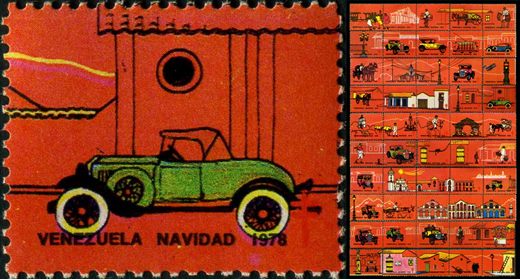 Venezuela (Vinhetas) - 1978 - Vineta Antituberculosis Caracas Antigua Panadero - Sem Valor