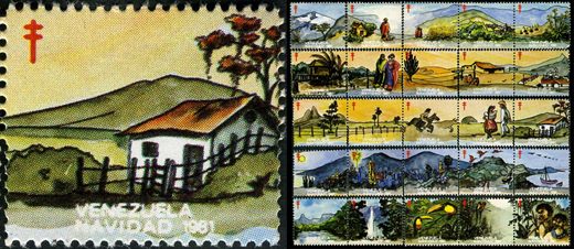 Venezuela (Vinhetas) - 1981 - Vineta Antituberculosis Navidad Casa de Campo - Sem Valor