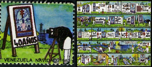 Venezuela (Vinhetas) - 1982 - Vineta Antituberculosis Navidad 40 Anos Zulia Fotografo y Cartel - Sem Valor