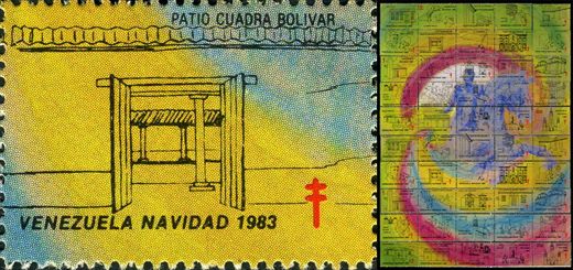 Venezuela (Vinhetas) - 1983 - Bicentenario Bolivar - Maestro Simon Rodriguez - Sem Valor (Vineta Antituberculosis)