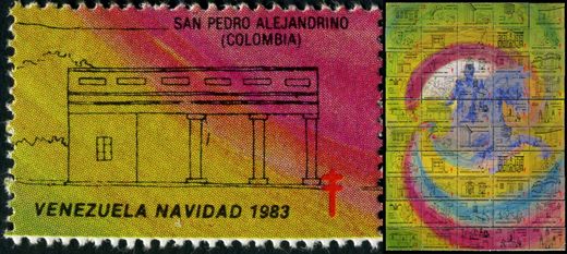 Venezuela (Vinhetas) - 1983 - Bicentenario Bolivar - Quinta Anauco - Sem Valor (Vineta Antituberculosis)