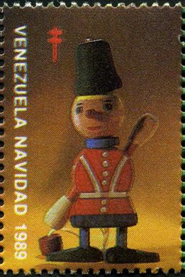 Venezuela (Vinhetas) - 1989 - Juguetes Fundacion Fredy Reyna - Soldado - Sem Valor (Vineta Antituberculosis)
