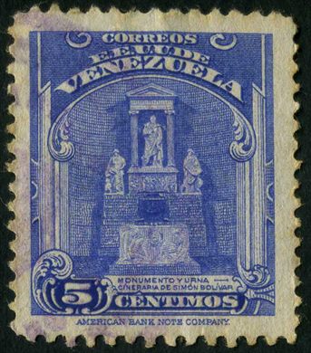 Venezuela - 1924 - Monumento y Urna Cineraria - 5C