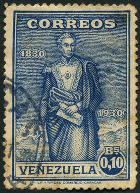 Venezuela - 1930 - Centenario Morte Bolivar - 0.10Bs
