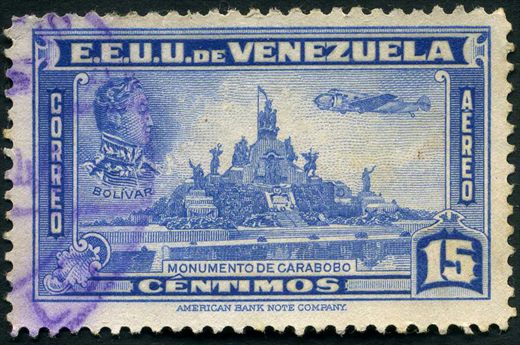 Venezuela - 1938 - Correo Aereo Monumento de Carabobo - 15C