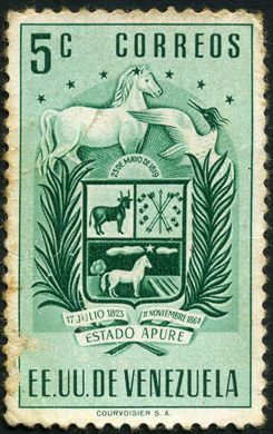 Venezuela - 1951 - Escudos de Armas - Estado Apure - 5C