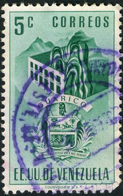 Venezuela - 1951 - Escudos de Armas - Estado Guarico - 5C