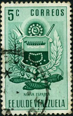 Venezuela - 1951 - Escudos de Armas - Estado Nueva Esparta - 5C