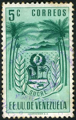 Venezuela - 1951 - Escudos de Armas - Estado Sucre - 5C