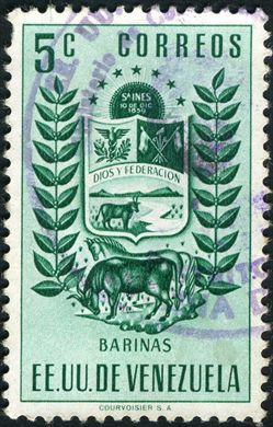 Venezuela - 1951 - Escudos de Armas - Estado Barinas - 5C