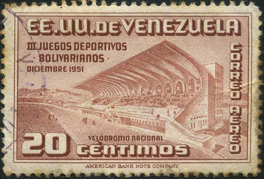 Venezuela - 1951 - III Juegos Bolivarianos Velodromo Nacional Aereo - 20C