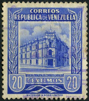 Venezuela - 1953 - Oficina Principal de Correos Caracas - 20C