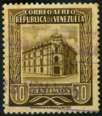 Venezuela - 1953 - Oficina Principal de Correos Caracas Aereo - 10C
