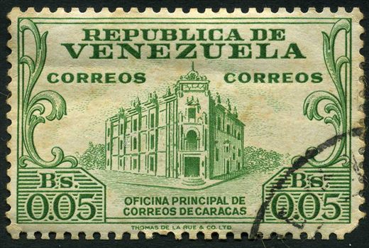 Venezuela - 1953 - Oficina Principal de Correos Caracas De La Rue - 0.05Bs