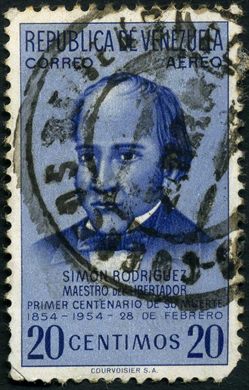 Venezuela - 1954 - Simon Rodriguez Maestro Libertador Aereo - 20C