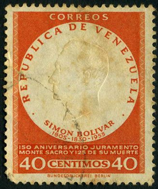 Venezuela - 1955 - Juramento Monte Sacro Bolivar Correos - 40C