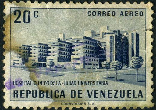 Venezuela - 1956 - Arquitectura - Hospital Clinico Ciudad Universitaria - 20C (Aereo)