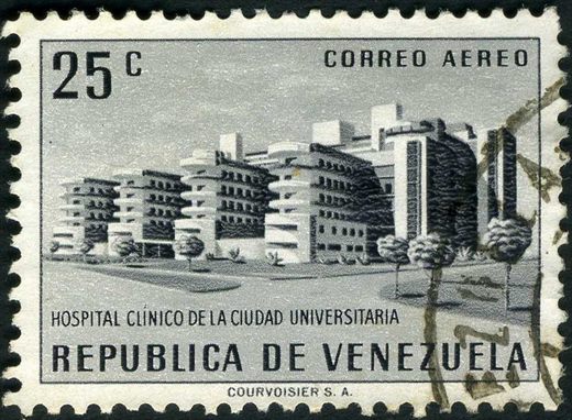 Venezuela - 1956 - Arquitectura - Hospital Clinico Ciudad Universitaria - 25C (Aereo)