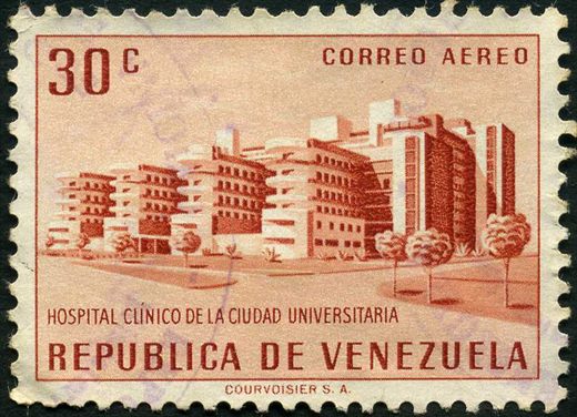 Venezuela - 1956 - Arquitectura - Hospital Clinico Ciudad Universitaria - 30C (Aereo)