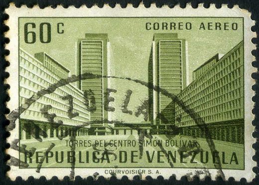 Venezuela - 1956 - Arquitectura - Torres Centro Simon Bolivar - 60C (Aereo)