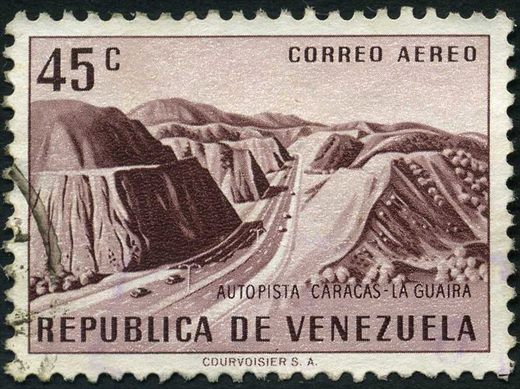 Venezuela - 1956 - Arquitectura - Autopista Caracas La Guaira - 45C (Aereo)