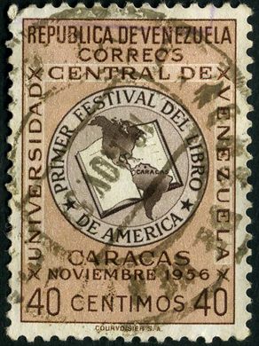 Venezuela - 1956 - Primer Festival del Libro de America Correos - 40C