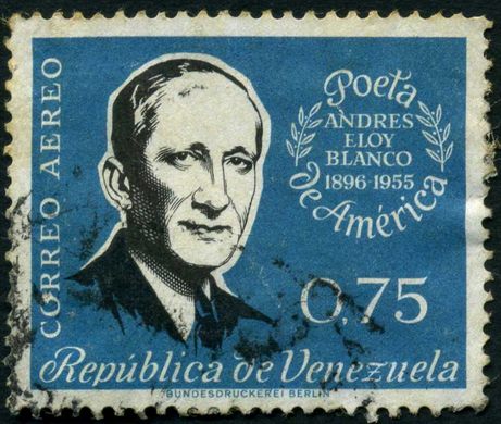 Venezuela - 1958 - Andres Eloy Blanco Poeta de America - 0.75Bs (Aereo)