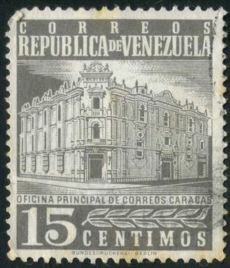 Venezuela - 1958 - Oficina Principal de Correos Caracas Bundesdruckerei - 15C