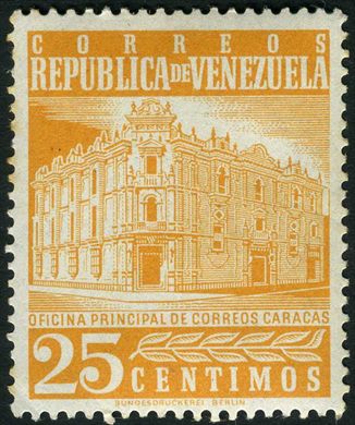 Venezuela - 1958 - Oficina Principal de Correos Caracas - 5C