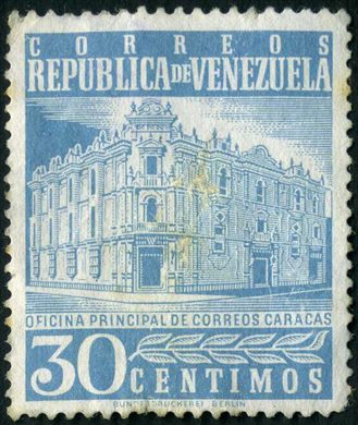 Venezuela - 1958 - Oficina Principal de Correos Caracas - 25C