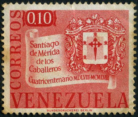 Venezuela - 1958 - Cuatricentenario Santiago de Merida de los Caballeros - 0.10Bs