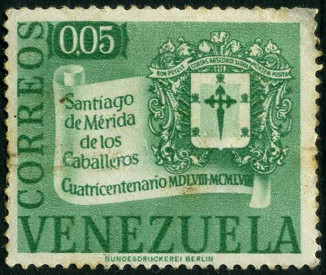 Venezuela - 1958 - Cuatricentenario Santiago de Merida de los Caballeros - 0.05Bs